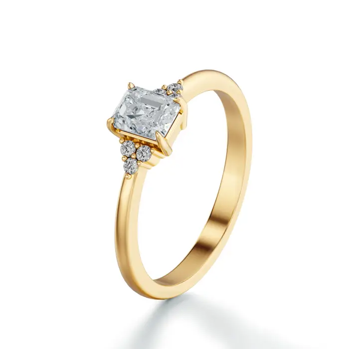 Pierścionek z prostokątnym diamentem 0.60ct SBPZ_043
